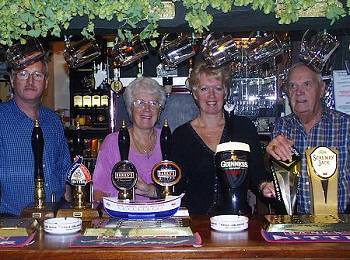 From left to right: Graham, Betty, Cheryl and Len at The Nelson in October 2002. Photo: Keith Bramich