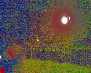 Suckley church in full moonlight. Photo (c) 2001 Keith Bramich