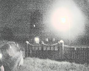 Suckley church in full moonlight. Photo (c) 2001 Keith Bramich